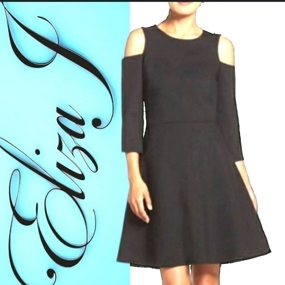 Eliza J  Elegant Little Black Sheath Dress  Formal Party Wedding Guest Old Money - Picture 2 of 13
